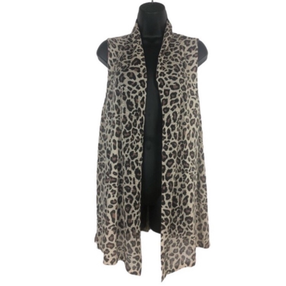 C est. 1946 Lightweight Leopard Animal Print Vest Women’s Size Medium